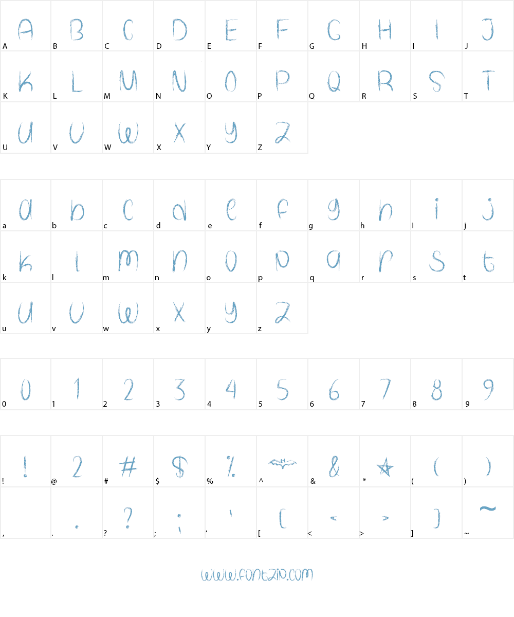 Spooky Halloween Font Character